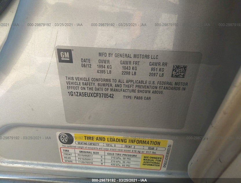 1G1ZA5EUXCF370542