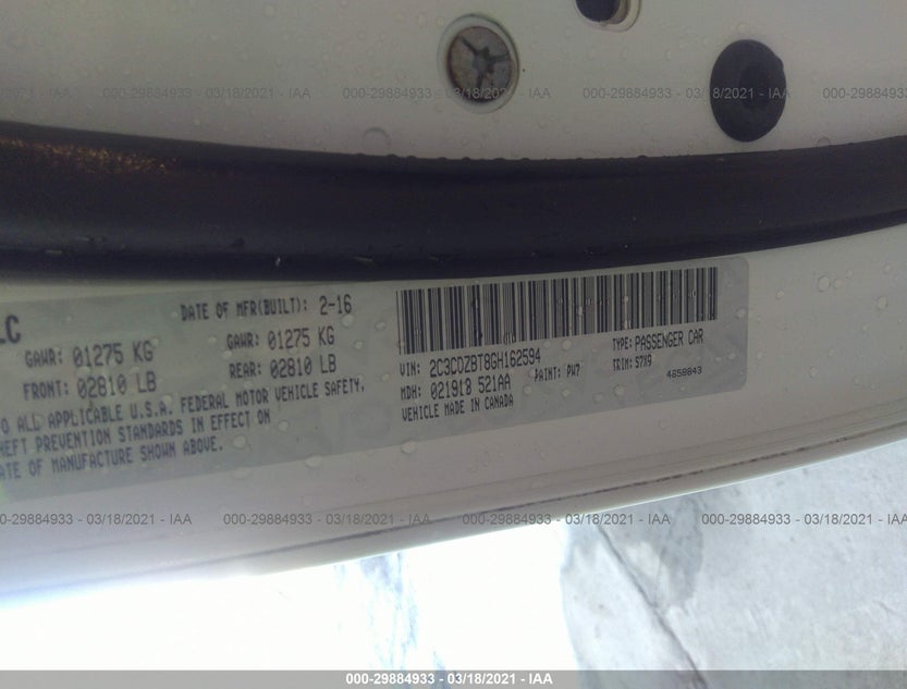 2C3CDZBT8GH162594