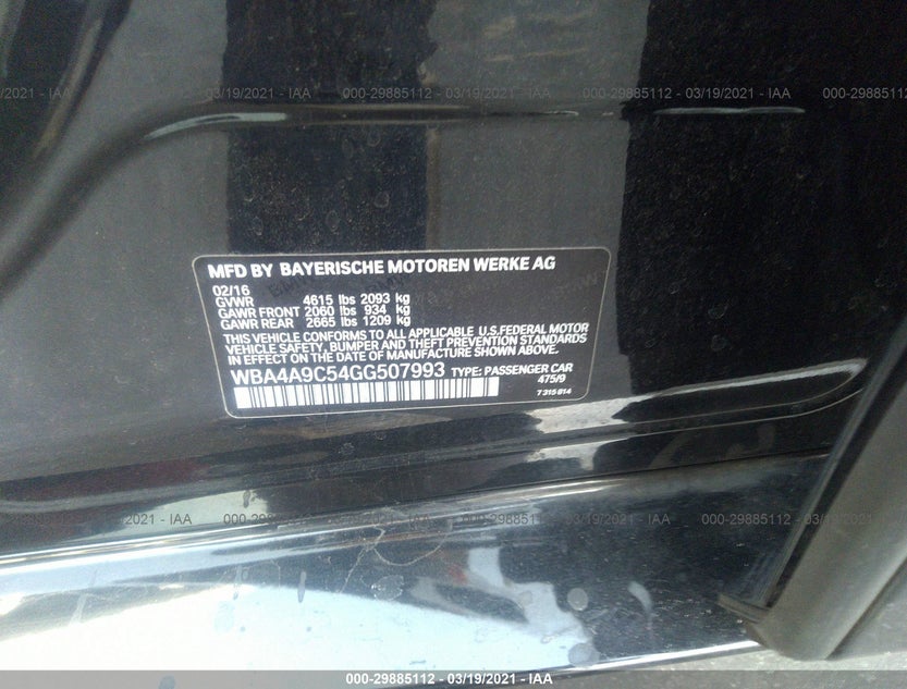 WBA4A9C54GG507993