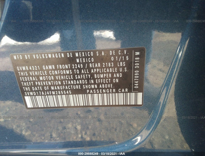 3VWD17AJ4FM285545