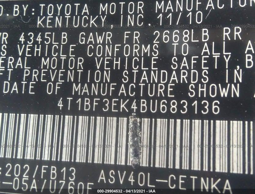 4T1BF3EK4BU683136