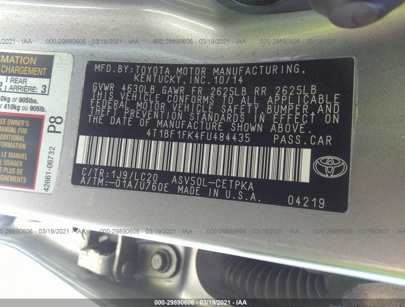 4T1BF1FK4FU484435