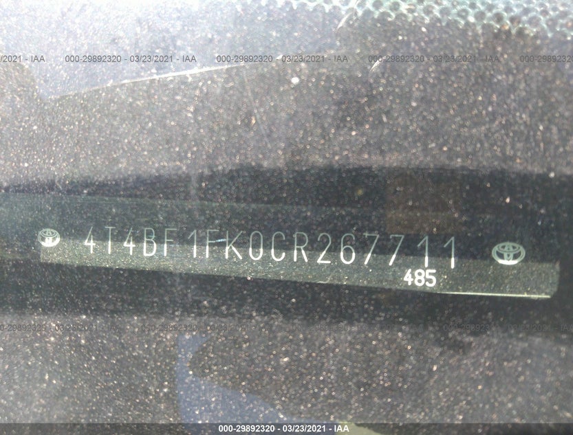 4T4BF1FK0CR267711