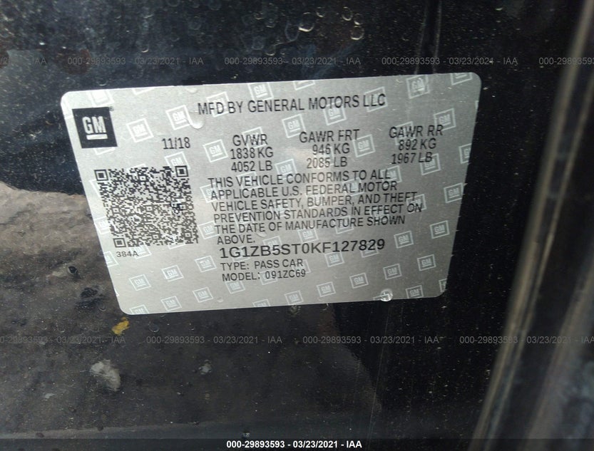 1G1ZB5ST0KF127829