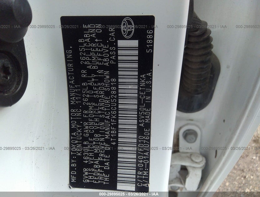 4T1BF1FK6CU528818