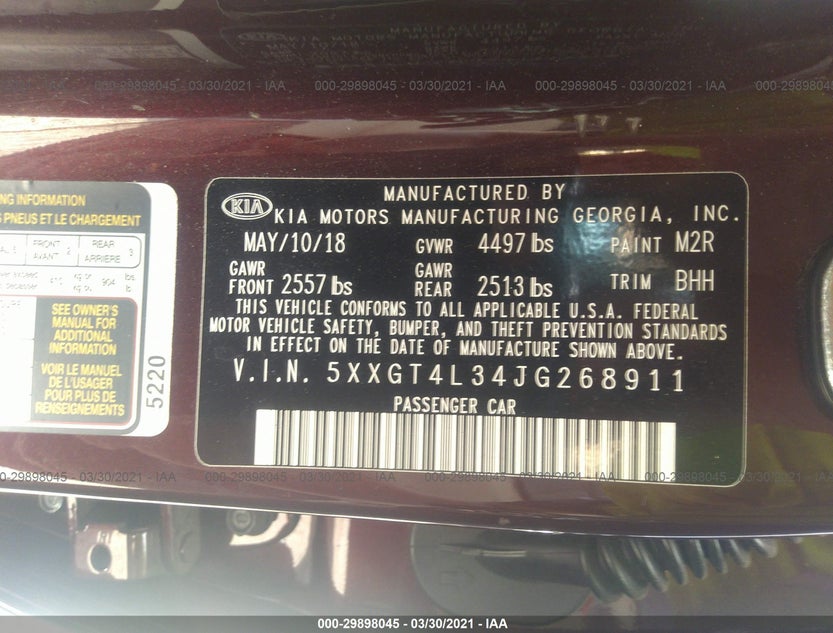 5XXGT4L34JG268911
