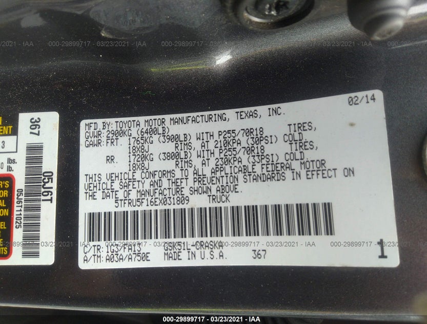 5TFRU5F16EX031809