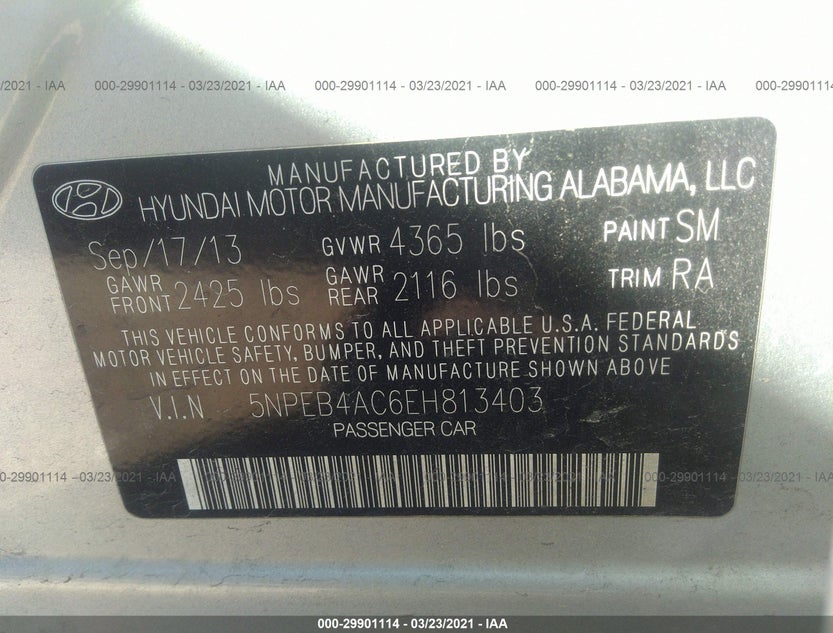 5NPEB4AC6EH813403