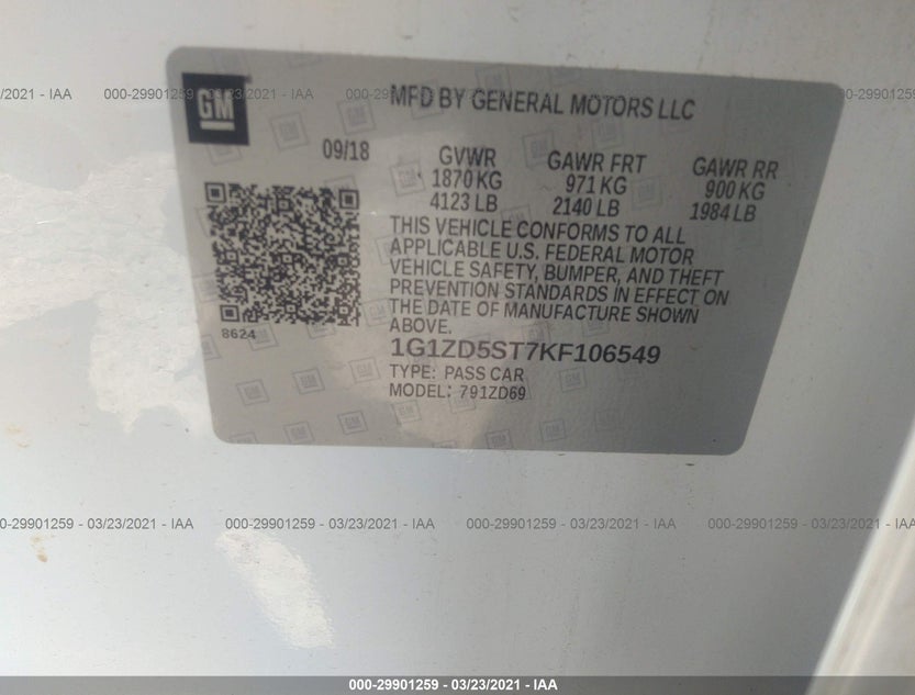1G1ZD5ST7KF106549