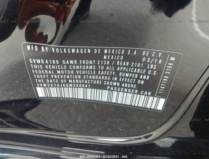 3VW267AJ6GM350941