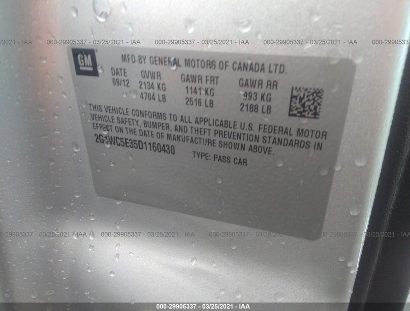 2G1WC5E35D1160430