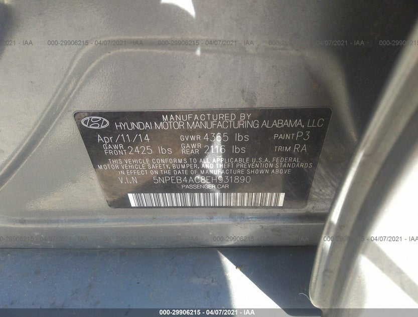 5NPEB4AC8EH931890