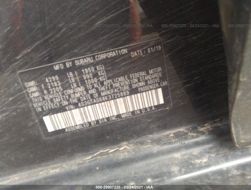 4S3GTAS66K3725889