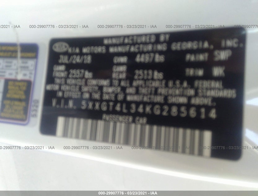 5XXGT4L34KG285614