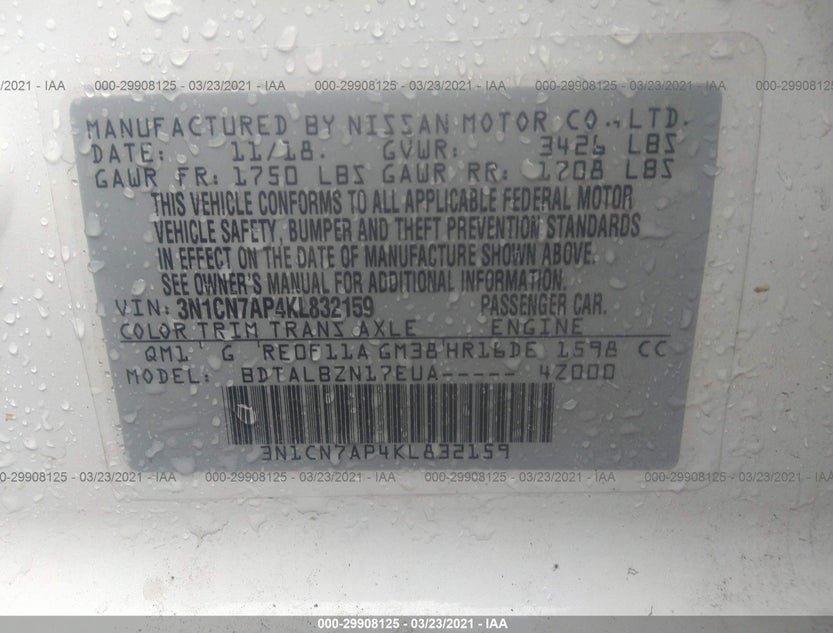3N1CN7AP4KL832159