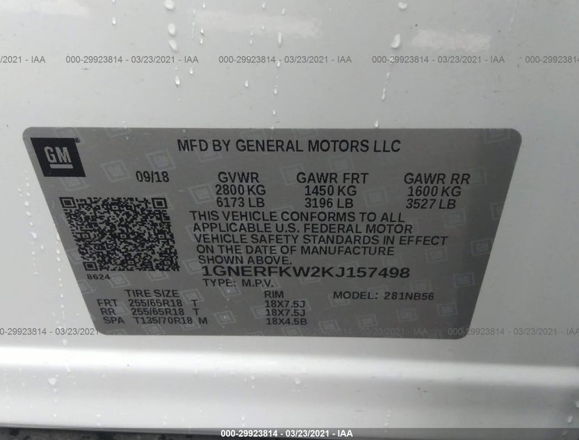 1GNERFKW2KJ157498