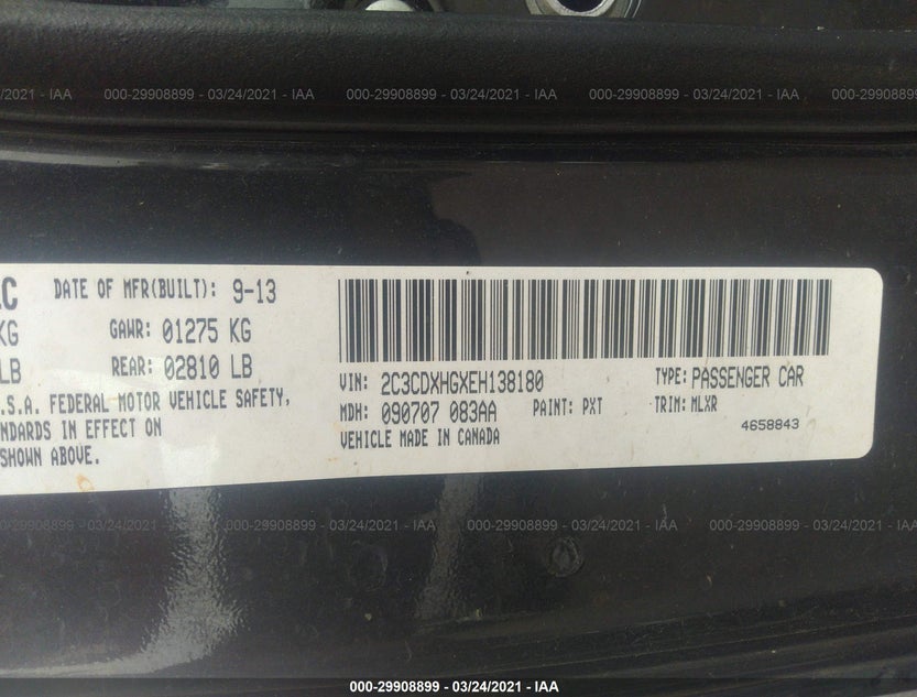 2C3CDXHGXEH138180