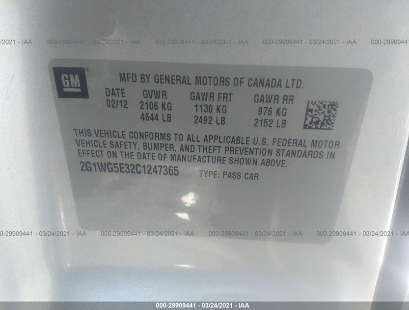2G1WG5E32C1247365