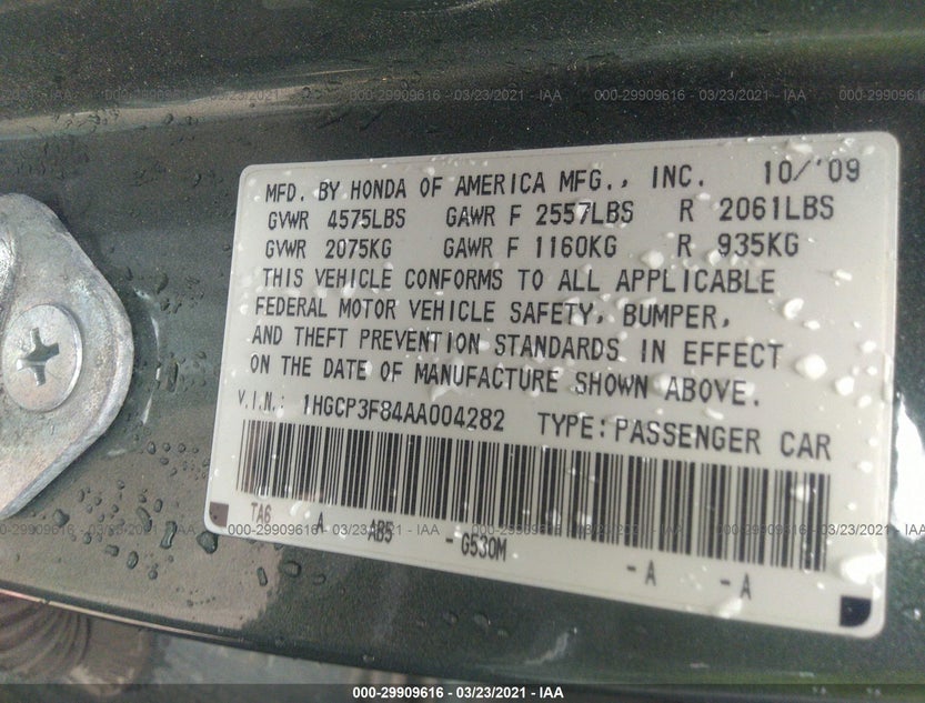 1HGCP3F84AA004282