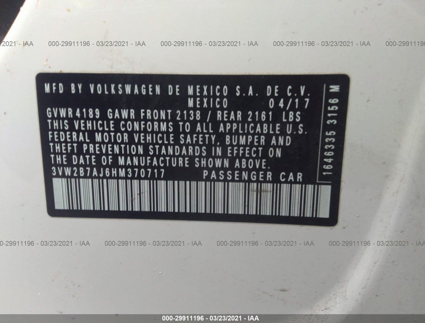 3VW2B7AJ6HM370717