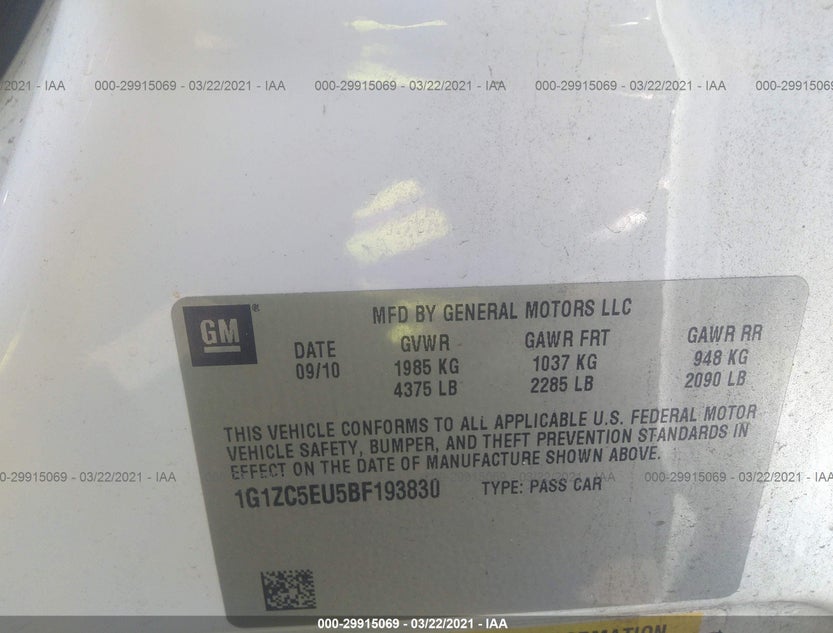1G1ZC5EU5BF193830