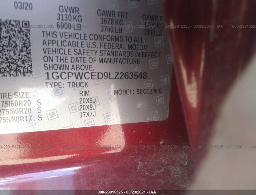1GCPWCED9LZ263548