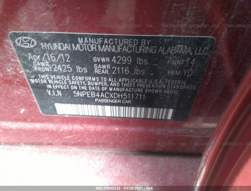 5NPEB4ACXDH511711