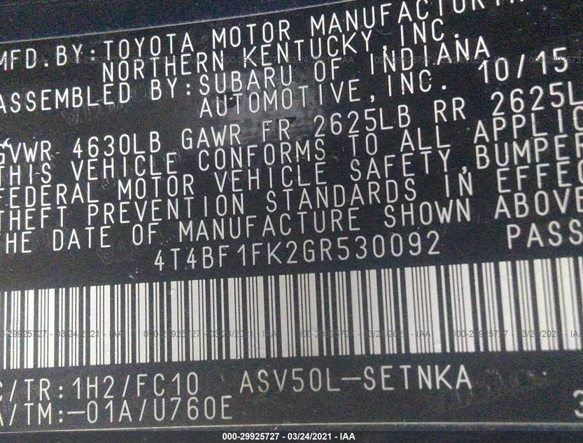 4T4BF1FK2GR530092