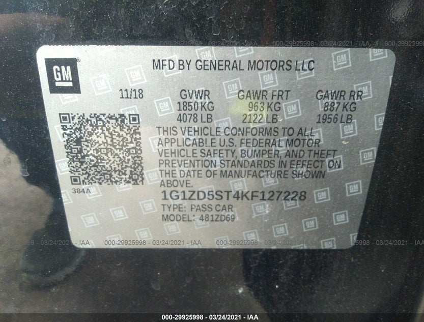 1G1ZD5ST4KF127228
