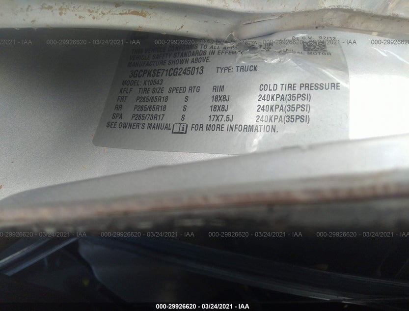 3GCPKSE71CG245013
