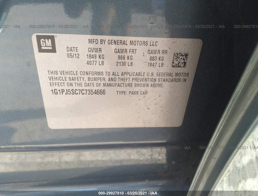 1G1PJ5SC7C7354666