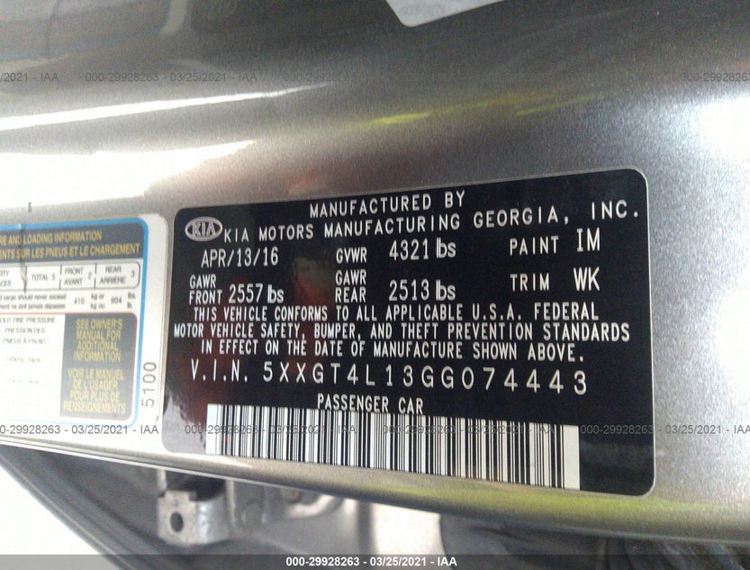 5XXGT4L13GG074443
