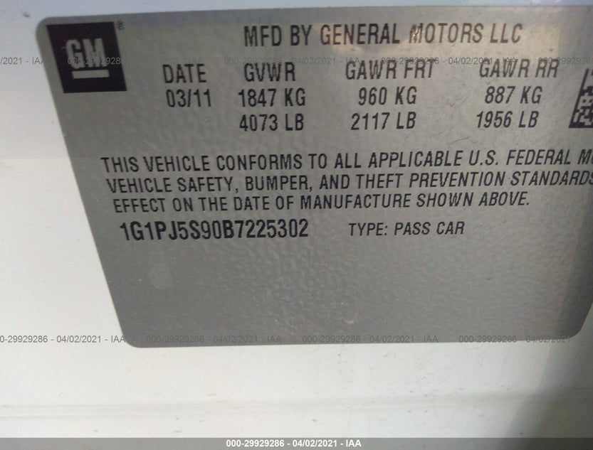 1G1PJ5S90B7225302
