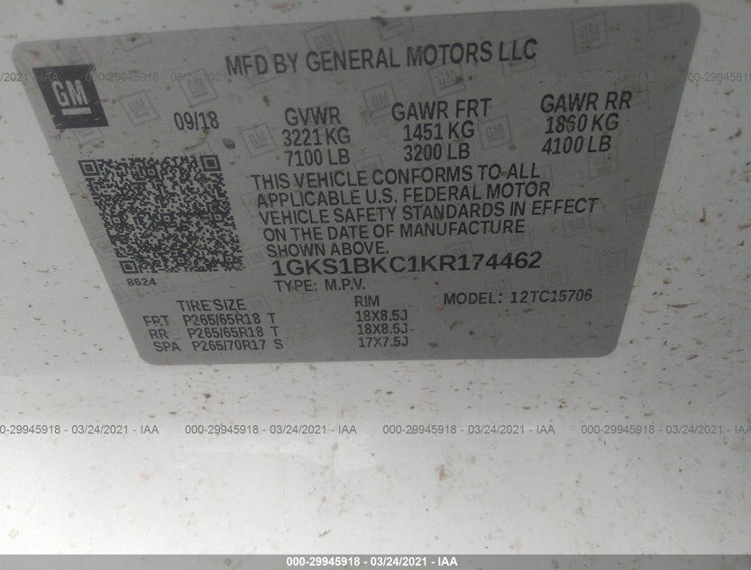 1GKS1BKC1KR174462