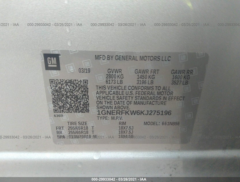 1GNERFKW6KJ275196