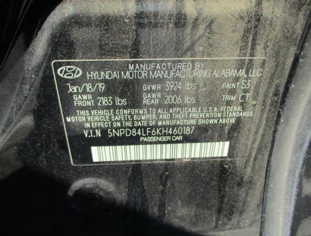 5NPD84LF6KH460187