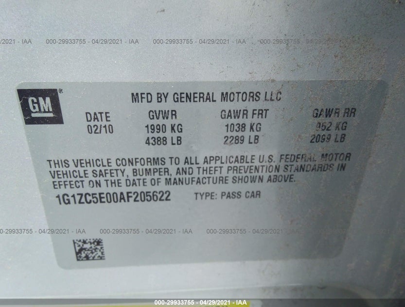 1G1ZC5E00AF205622