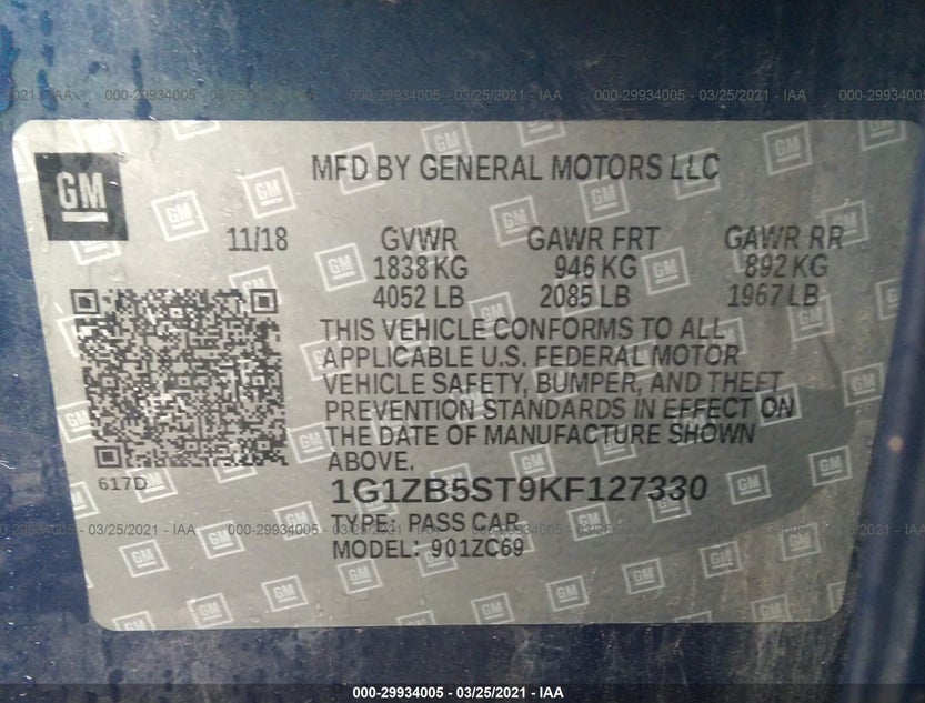 1G1ZB5ST9KF127330