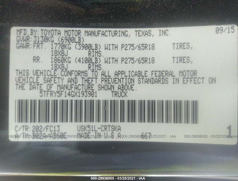 5TFRY5F14GX193901
