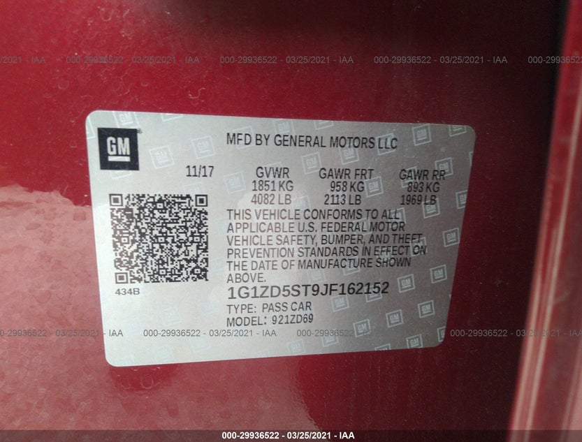 1G1ZD5ST9JF162152