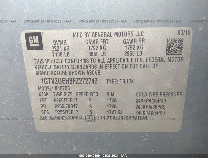 1GTV2UEH8FZ272743