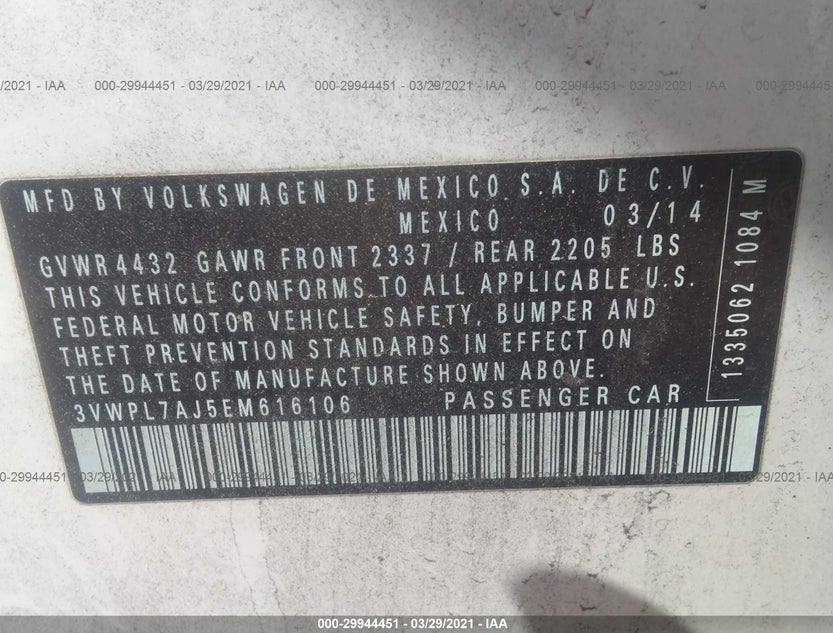 3VWPL7AJ5EM616106