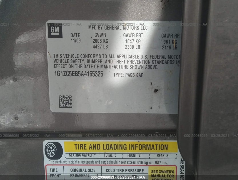 1G1ZC5EB5A4165325