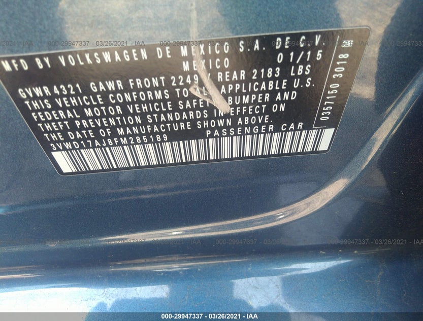 3VWD17AJ8FM285189