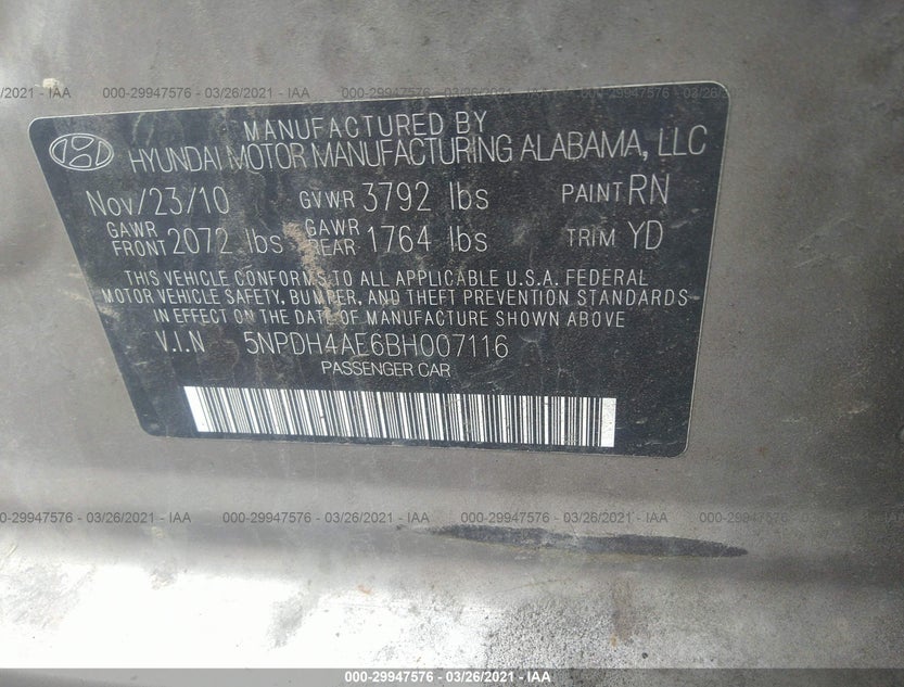 5NPDH4AE6BH007116