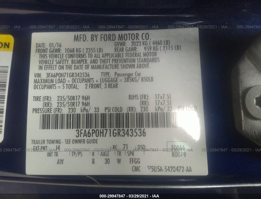 3FA6P0H71GR343536