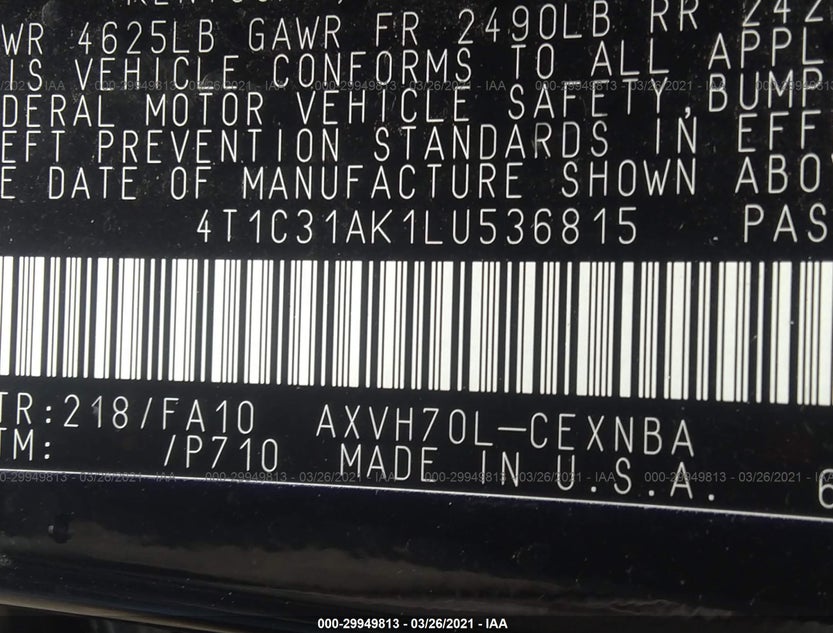 4T1C31AK1LU536815