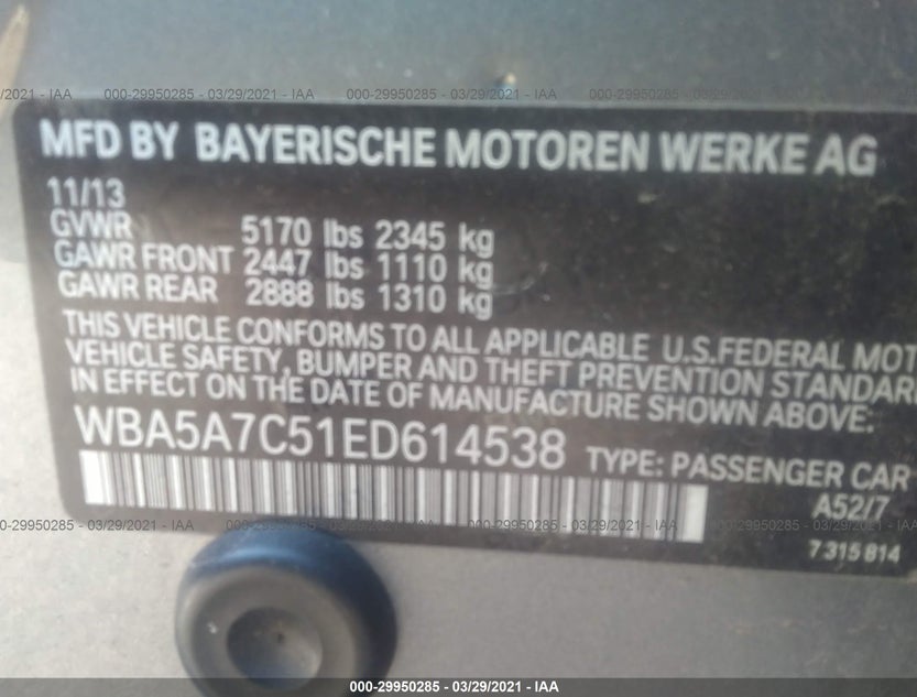 WBA5A7C51ED614538
