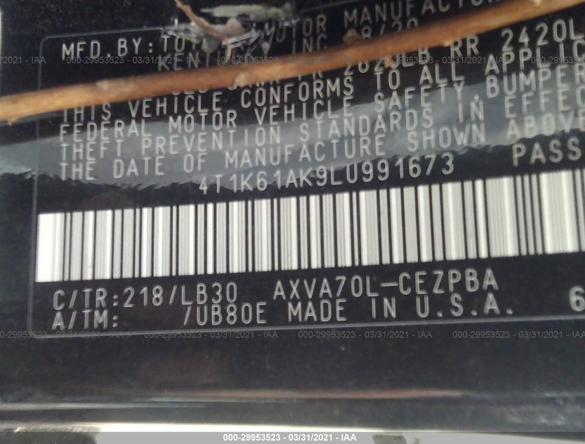 4T1K61AK9LU991673