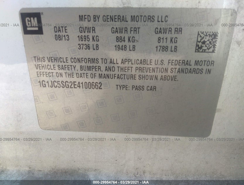1G1JC5SG2E4100662
